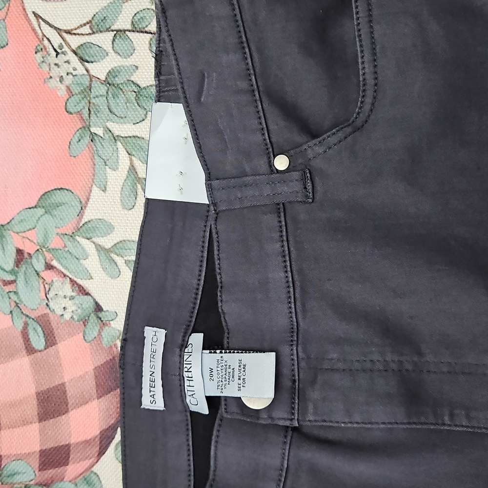 Womens Plus Sateen Stretch Jean type pants - Picture 2 of 3